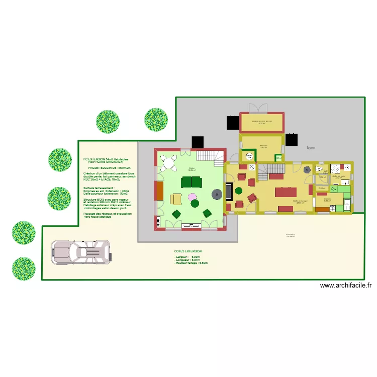 PROJET EXTENSION DETAIL SUCCIN. Plan de 