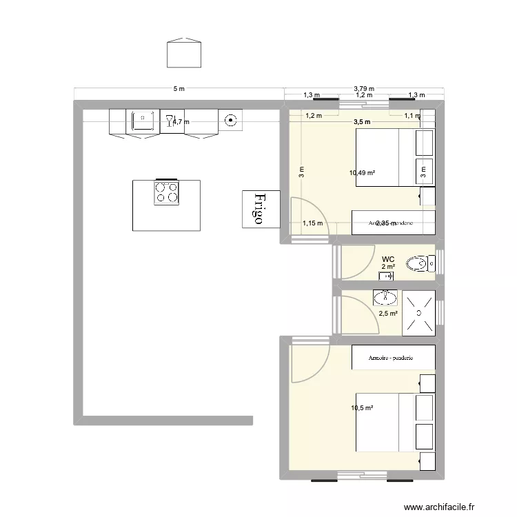 Projet 1. Plan de 4  et 25 m²