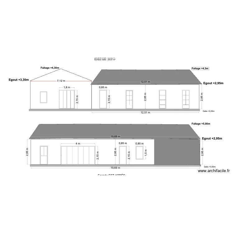 Plan de FACADE AV/AP. Plan de Plan de FACADE AV/AP. Plan de