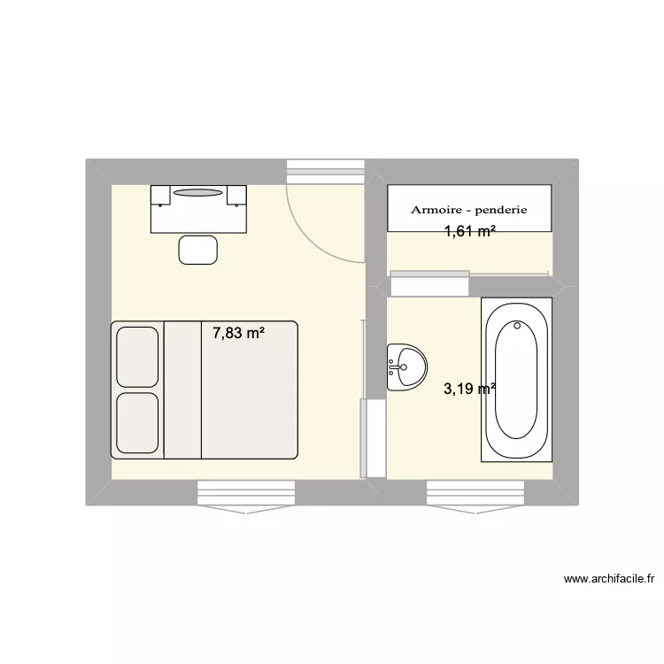 Liyah. Plan de 3 et 13 m² Liyah. Plan de 3 et 13 m²