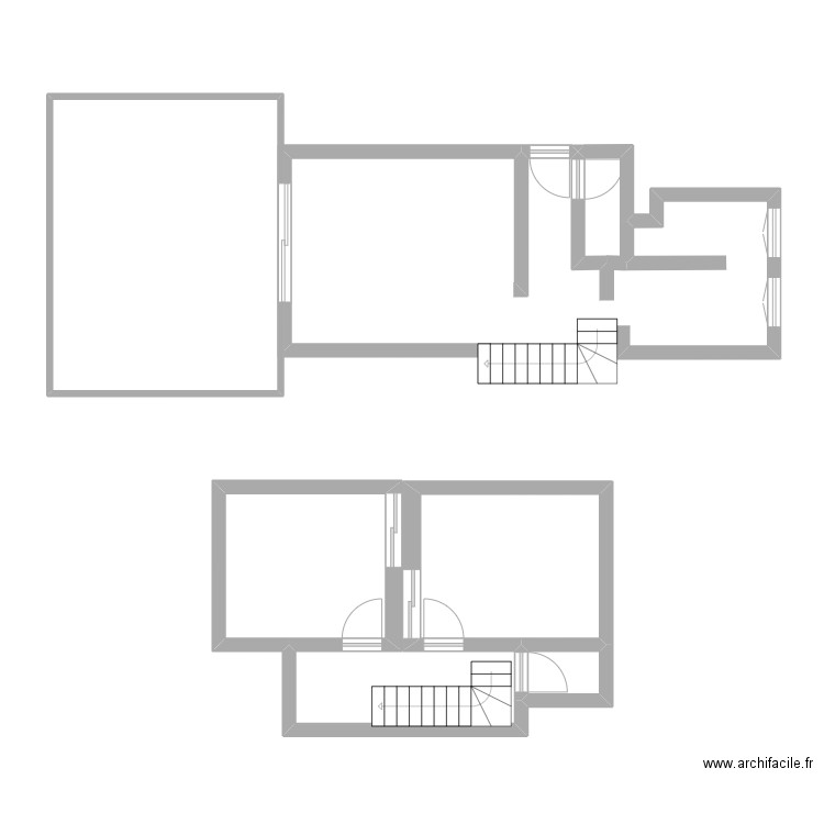 appart tavaux. Plan de 5 pièces et 49 m2