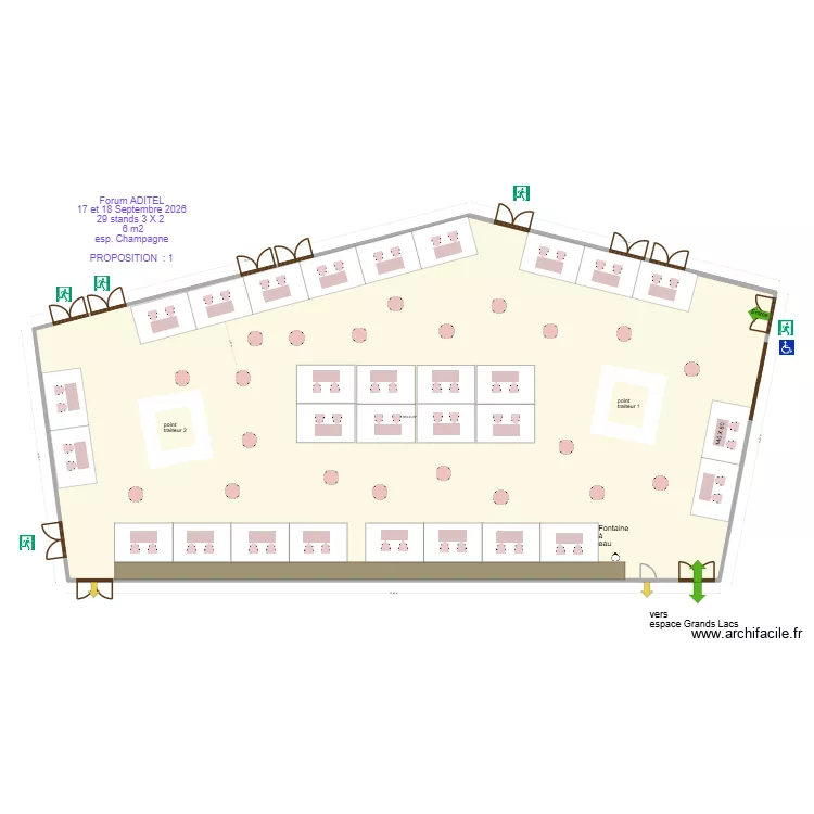 Forum ADITEL 17 et 18 Septembre 2026  espace champagne prop 2. Plan de 