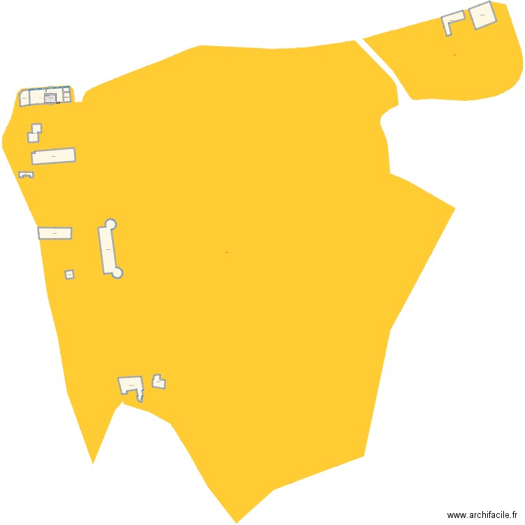 cadastre. Plan de 13 pièces et 2333 m2