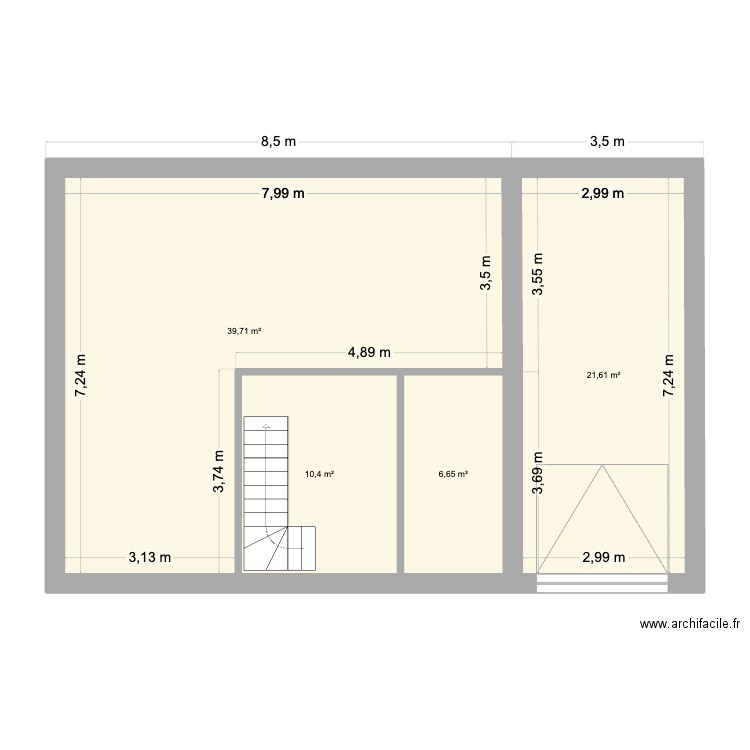 Plan_BE. Plan de 4 pièces et 78 m2