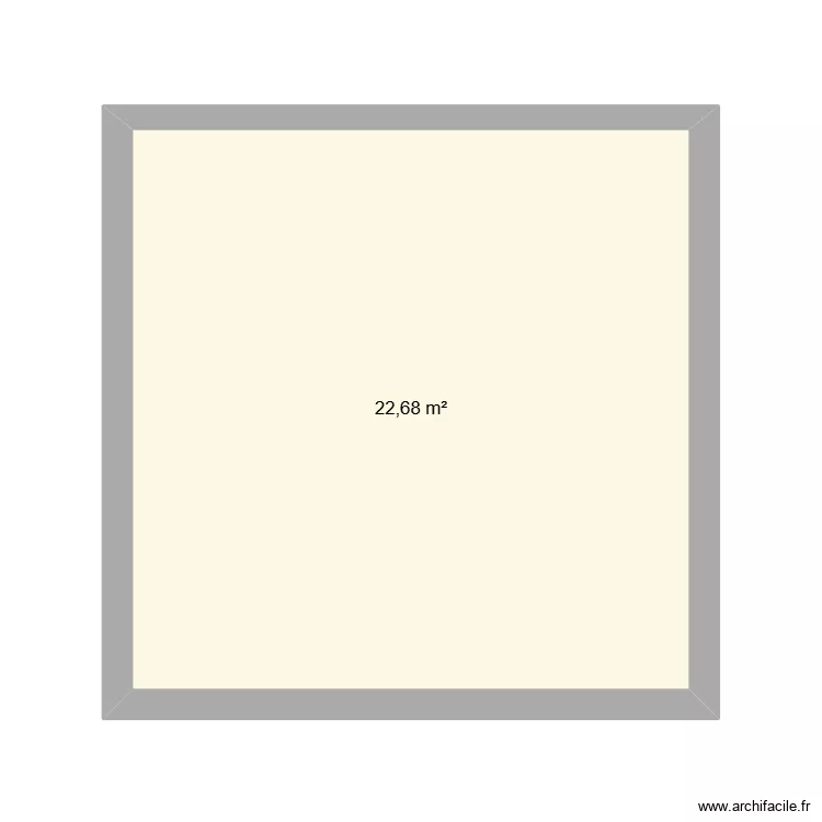 buanderie. Plan de 1 pièce et 23 m²