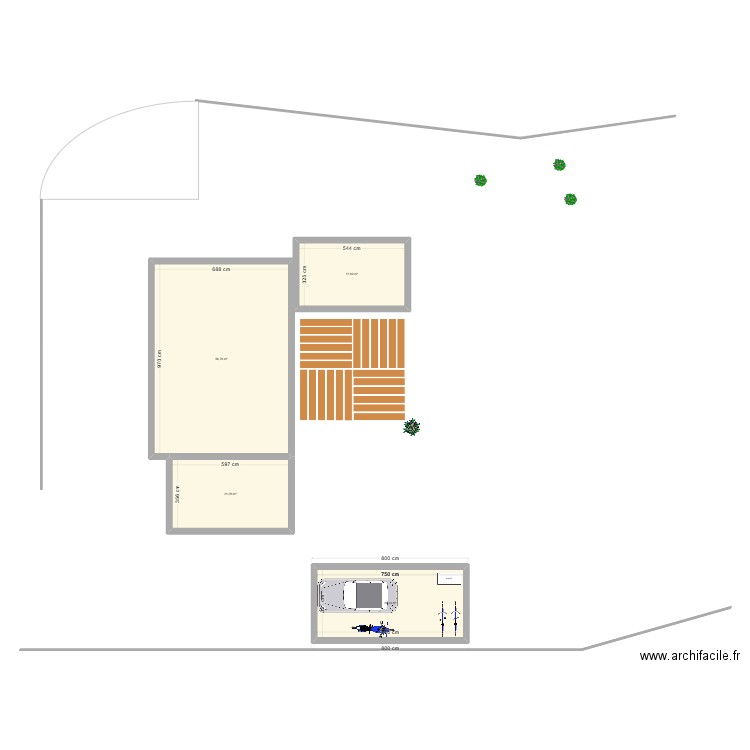 garage supp 2. Plan de 4 pièces et 132 m2