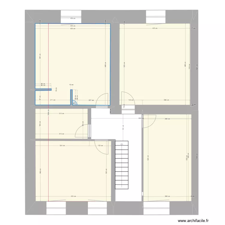 gite 1 1er  sans +-cote. Plan de 