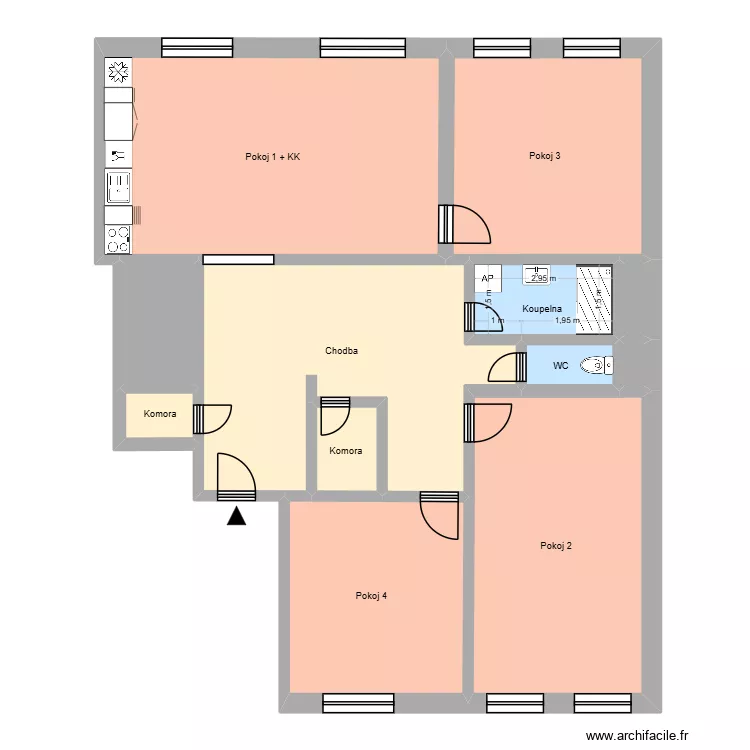 Hlavní třída 706, byt 12. Plan de 16 et 244 m² Hlavní třída 706, byt 12. Plan de 16 et 244 m²