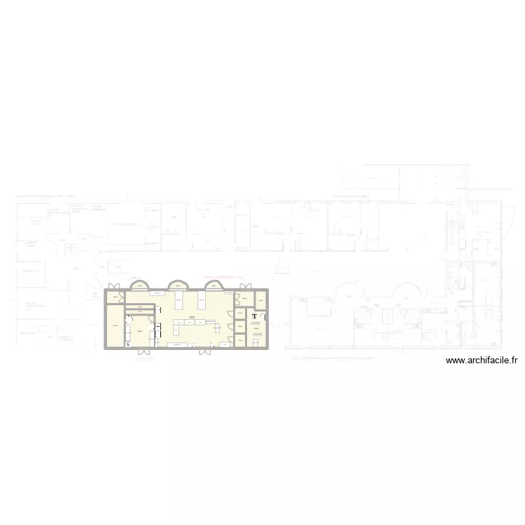 Salle chancellerie. Plan de 