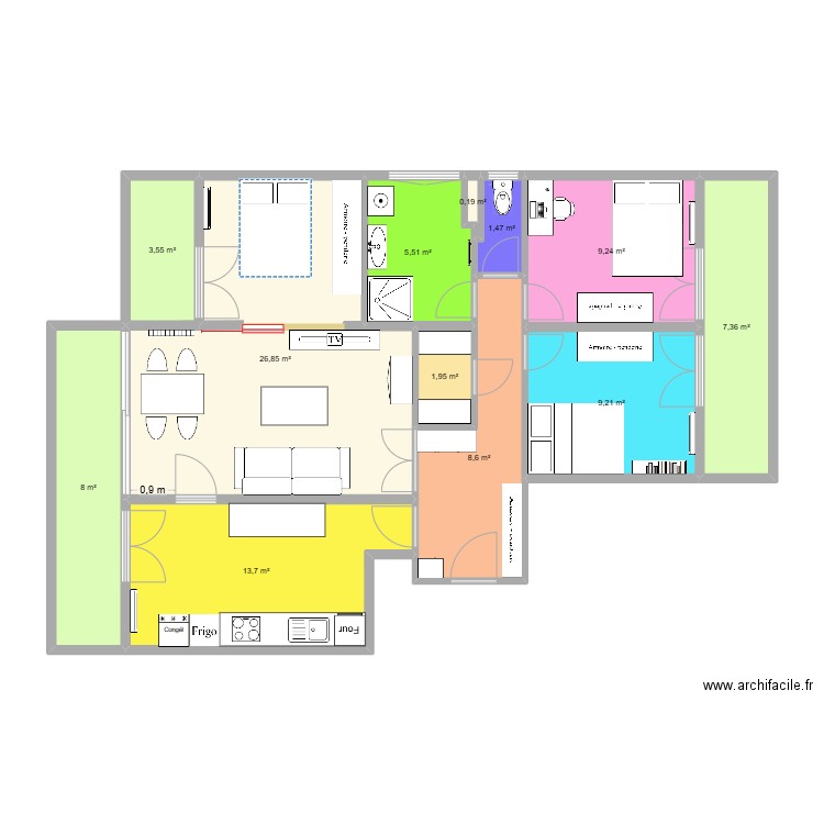 sab 2. Plan de 12 pièces et 96 m2
