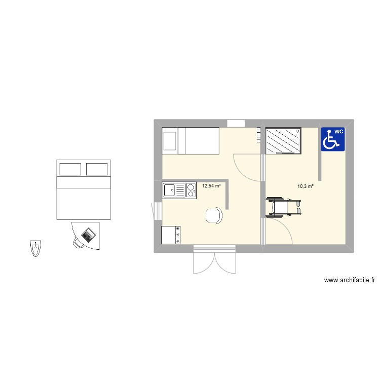MAISON DE HANDICAPE. Plan de 0 pièce et 0 m2