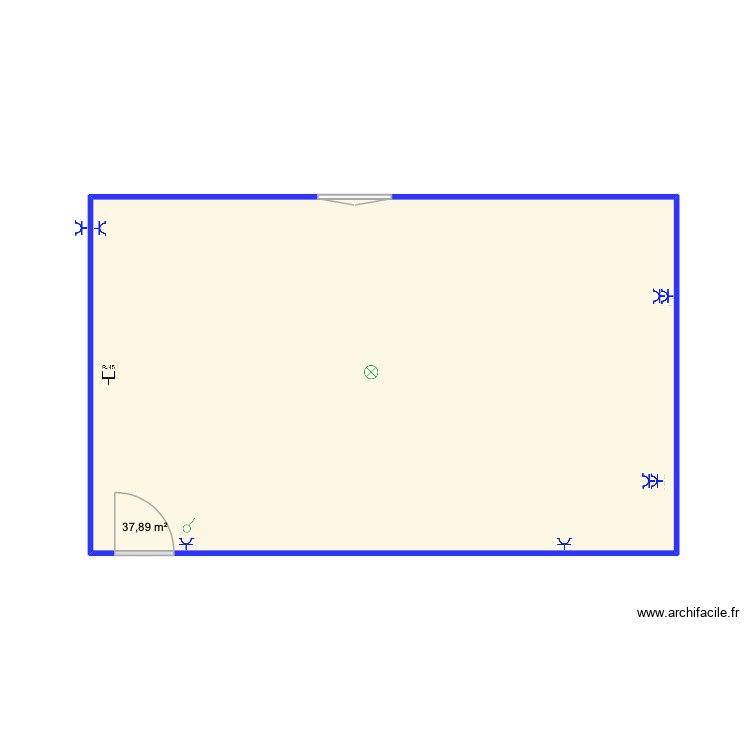 CHAMBRE BLEU. Plan de 0 pièce et 0 m2