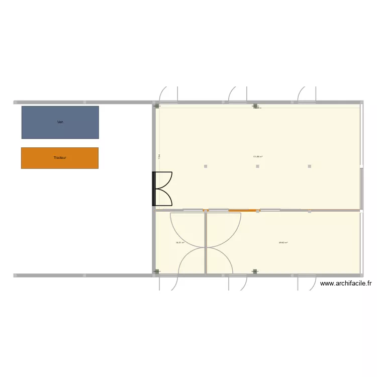 Ma&ccedil;on. Plan de 5  et 356 m²