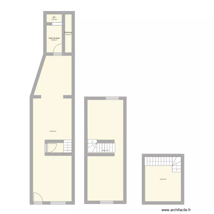 Alex - Flenu. Plan de 6  et 90 m²
