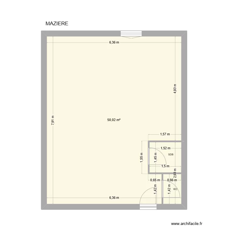 MAZIERE. Plan de 