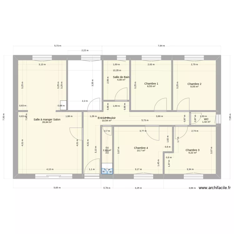 Chambard Charles Etage avant modification. Plan de 0 pièce et 0 m2