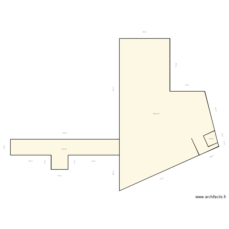 courtin perpignan. Plan de 3 pièces et 112 m2