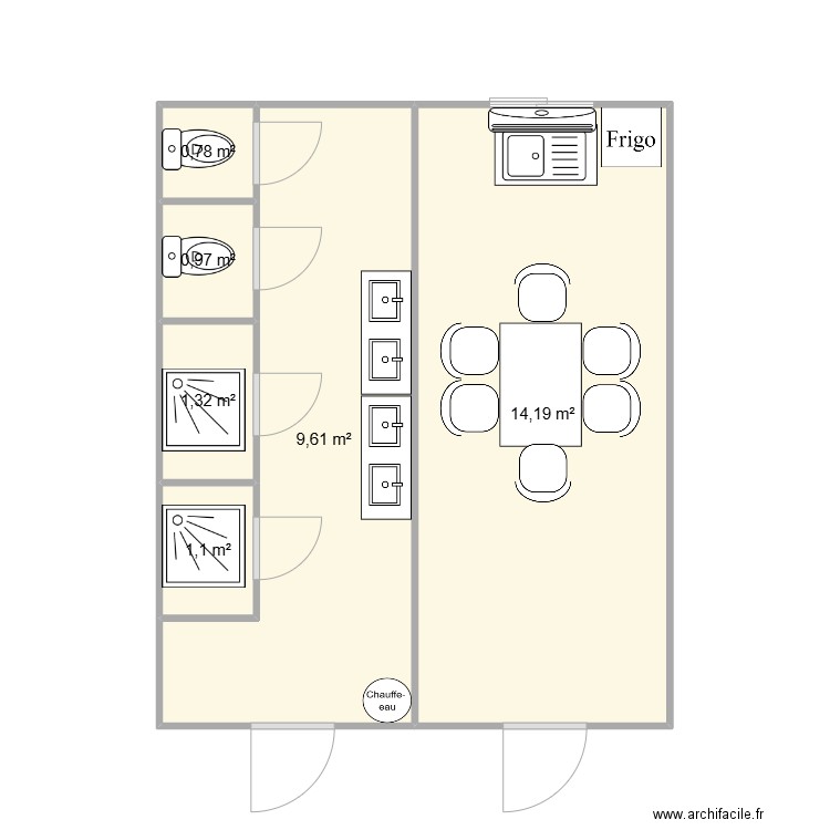 CIMAT CHANTIER SAUVETERRE. Plan de 6 pièces et 28 m2