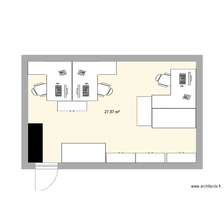 bureau pharma plan 1. Plan de 1 pièce et 28 m2