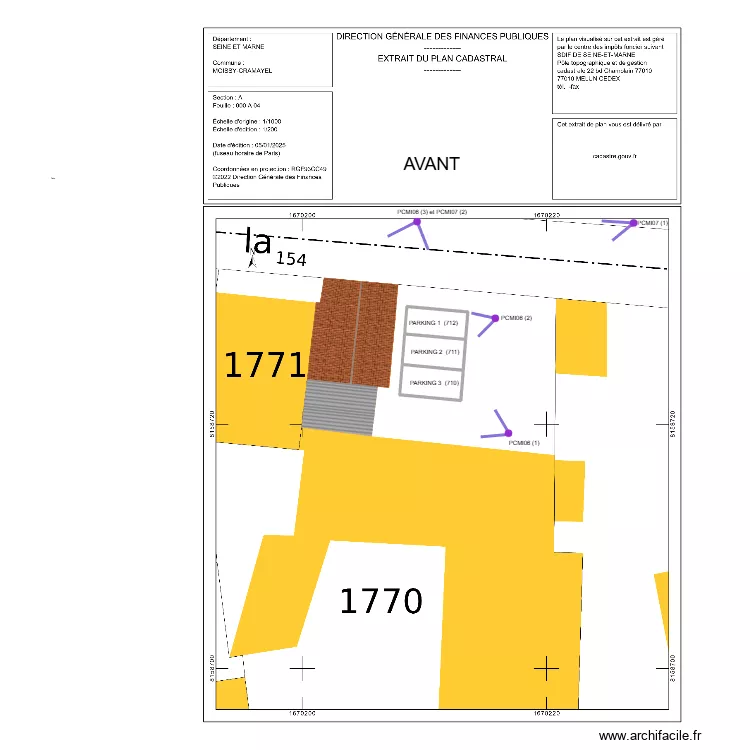 plan cadastral 1/200 avant (1). Plan de plan cadastral 1/200 avant (1). Plan de