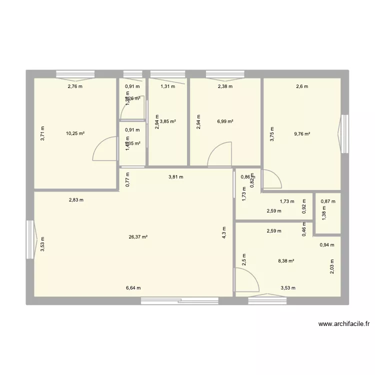 Gentianes R+1. Plan de 10 Pièces et 72 m² Gentianes R+1. Plan de 10 Pièces et 72 m²