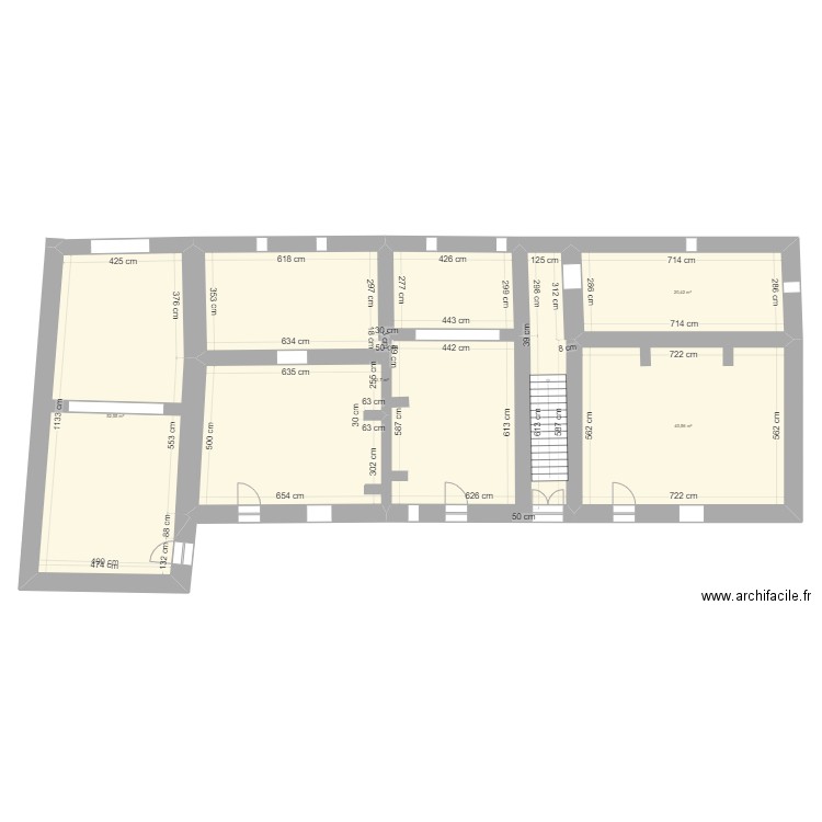 LES BRISSES EDL RDC. Plan de 4 pièces et 216 m2