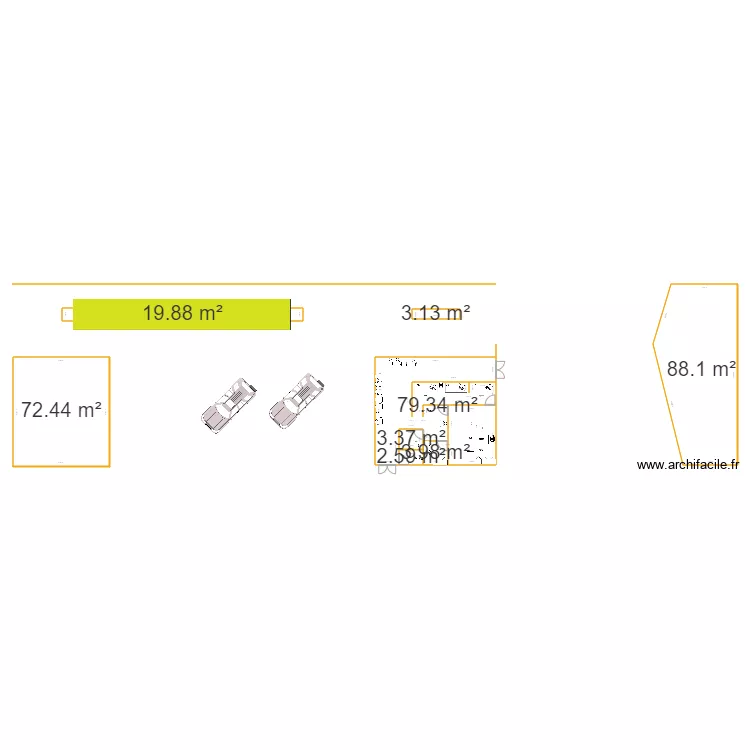 centre controle ligne mixte. Plan de 