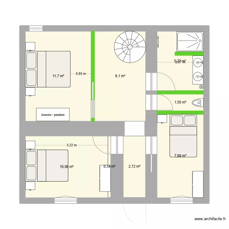 maisonnette bis. Plan de 12 Pièces et 99 m²