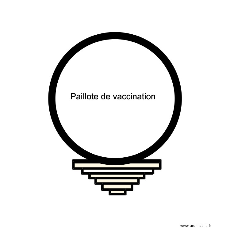 Paillote de vaccination CS DRE. Plan de 5 pièces et 1 m2