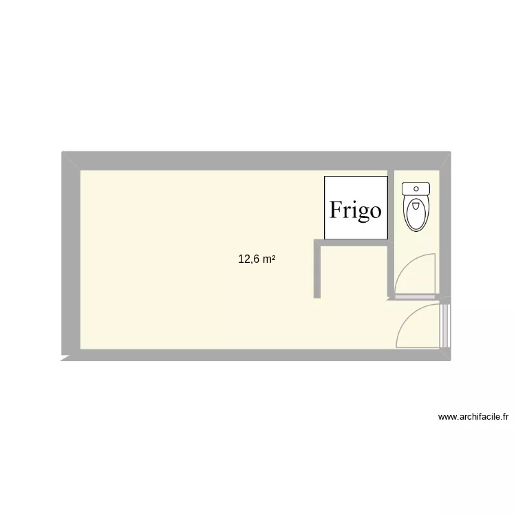 Cuisine Dianoux origine. Plan de 1  et 13 m²
