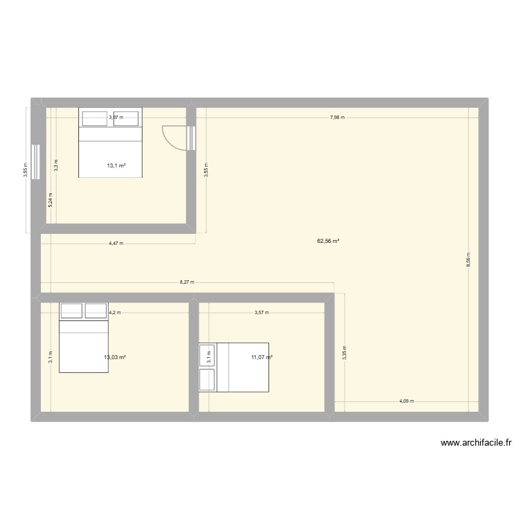 plan T4. Plan de 0 pièce et 0 m2