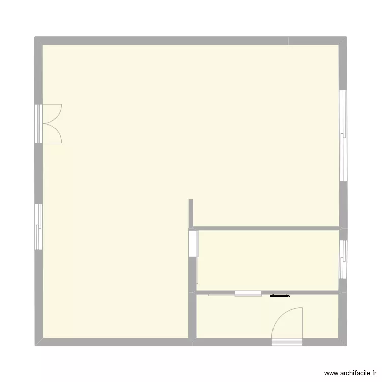 Petite maison vide. Plan de Petite maison vide. Plan de
