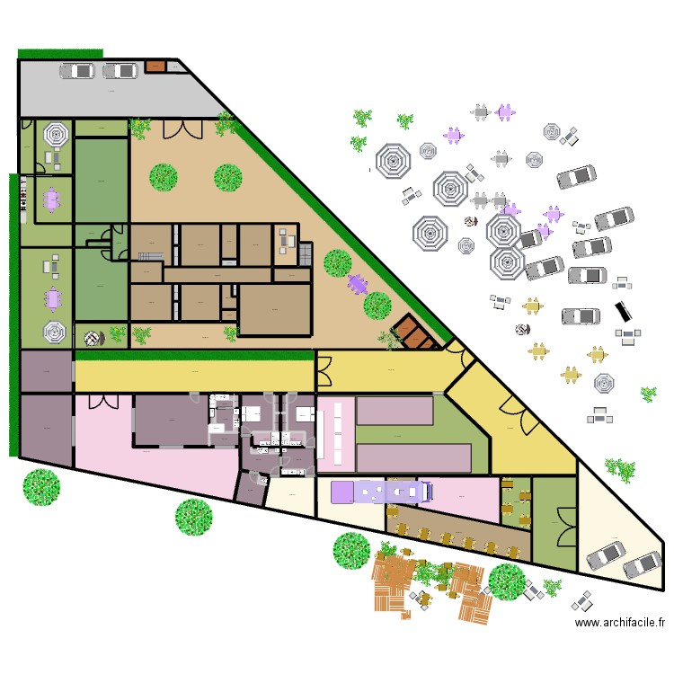 FOODTRUCK 0911B. Plan de 80 pièces et 1885 m2