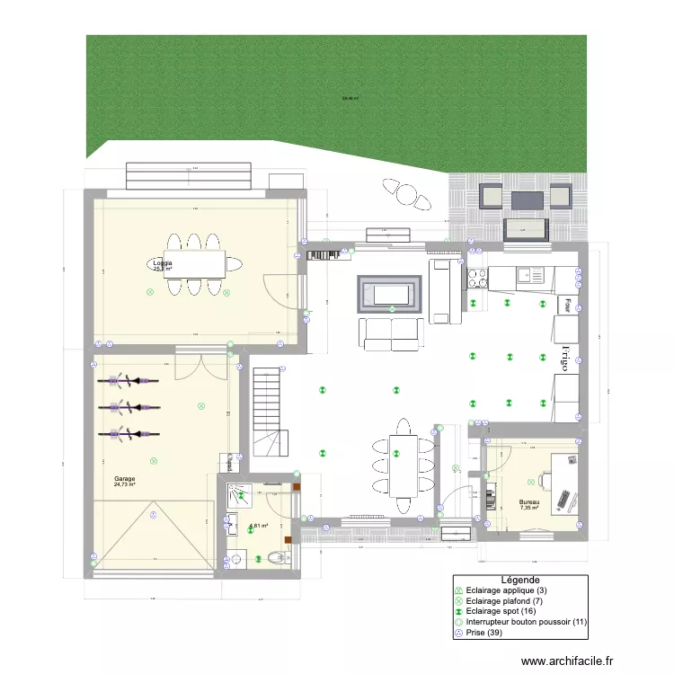 Peupliers RDC 6 Ao&ucirc;t 2025. Plan de 