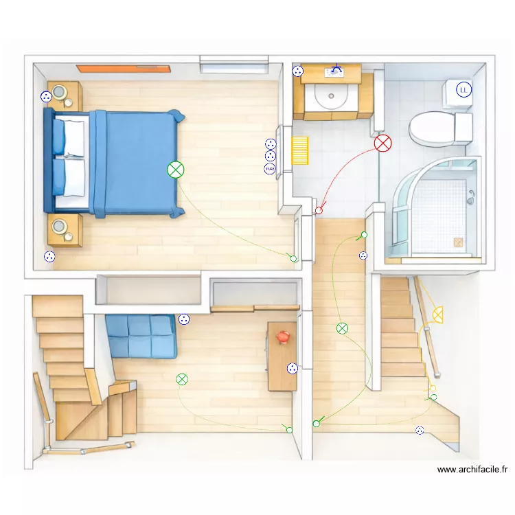 PLATTARD R+1. Plan de 