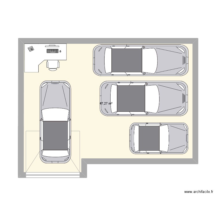 garage berck 2. Plan de 1 pièce et 47 m2