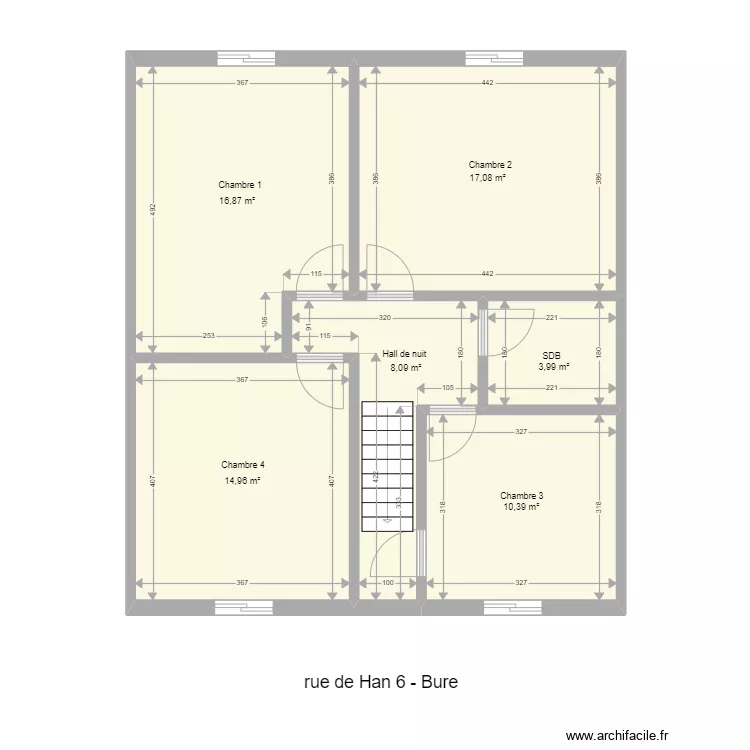 han 6 bure et 1. Plan de 