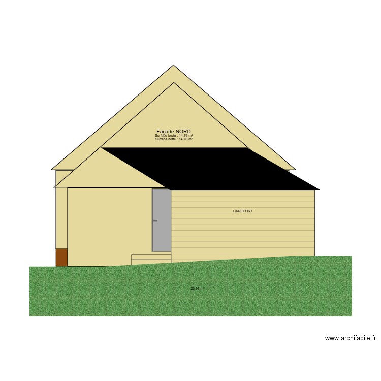 pignon NORD. Plan de 0 pièce et 0 m2