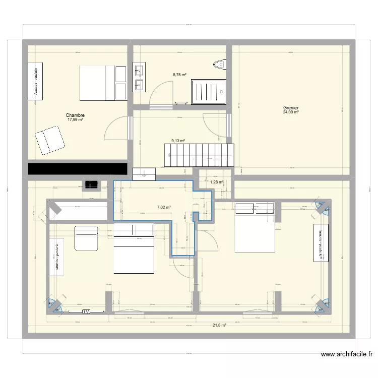 maison gardien etage 2. Plan de 0 pièce et 0 m2