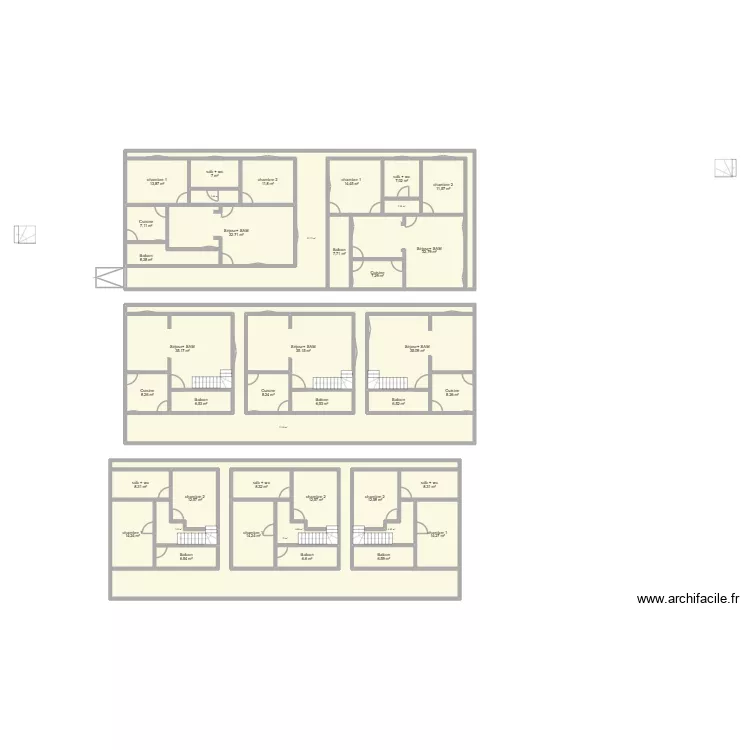 MPAKA 120 BB03. Plan de 41 pièces et 775 m²