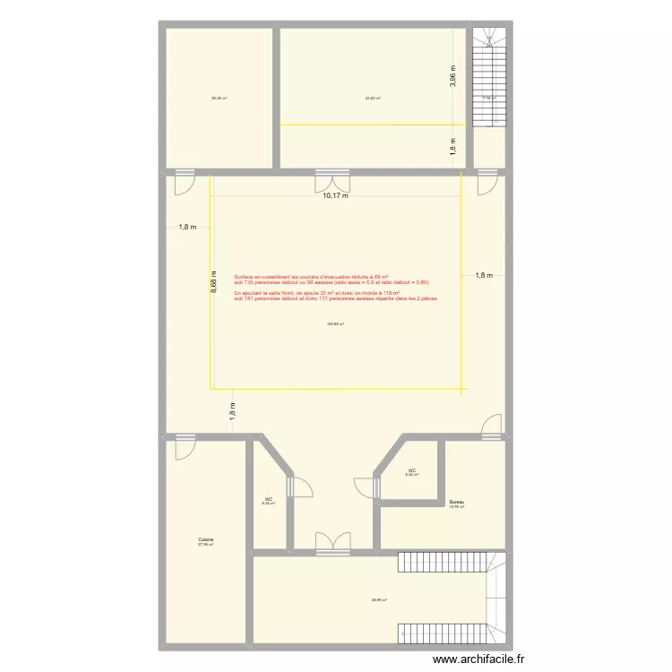 Salle Chatrian R+1. Plan de 