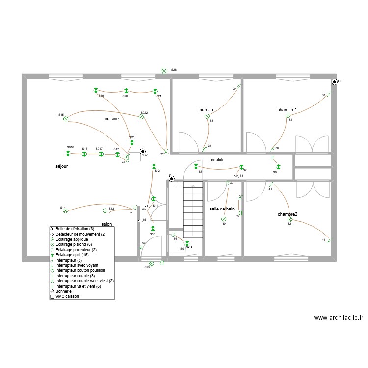 florian 1 Etage ecl. Plan de 9 pièces et 87 m2