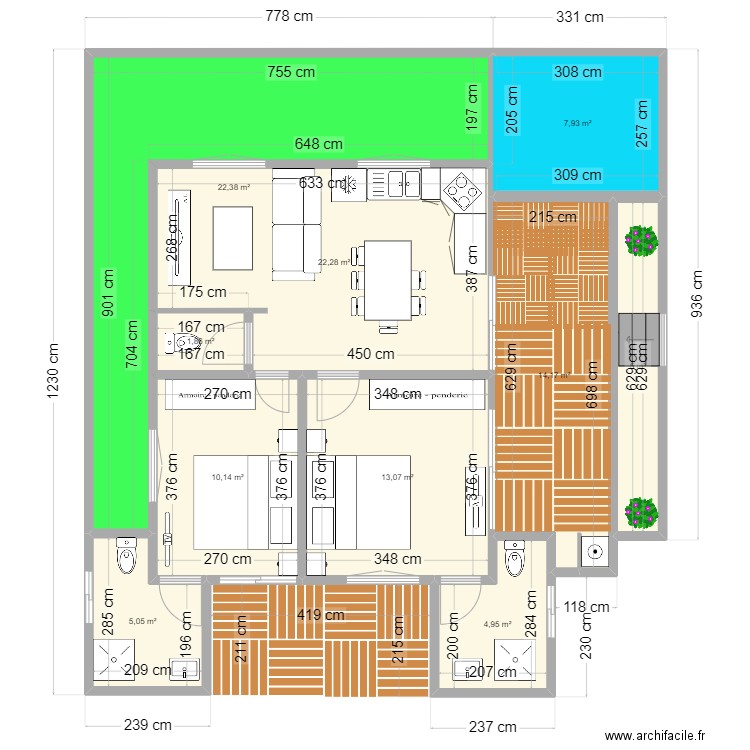 BANGRAK 2. Plan de 10 pièces et 107 m2