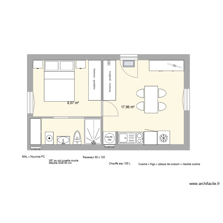 Agrandissement. Plan de 0 pièce et 0 m2