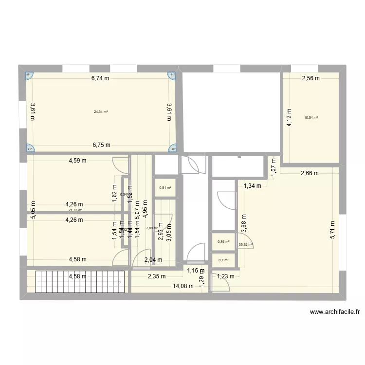 OMAR. Plan de 10  et 103 m²
