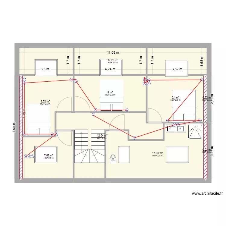 Guilligomarc'h &eacute;lecricit&eacute;. Plan de 