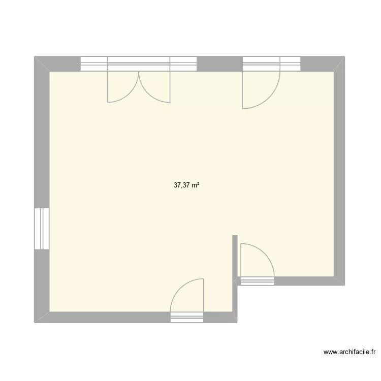 Bauloy. Plan de 1 et 37 m² Bauloy. Plan de 1 et 37 m²