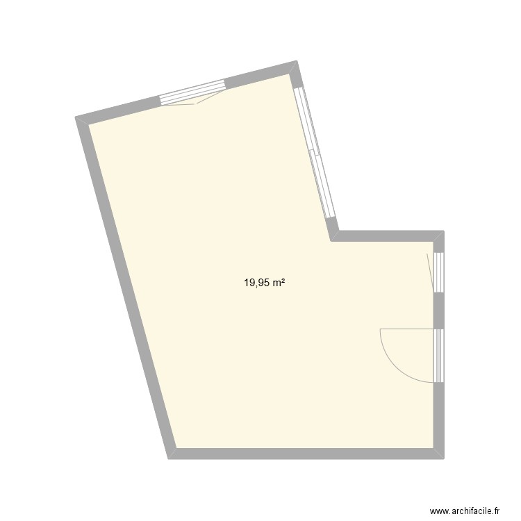 Abri de jardin/Local Technique. Plan de 1 pièce et 20 m2