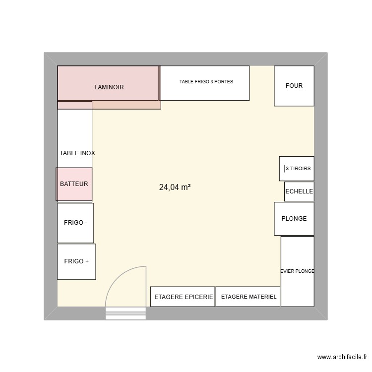 LABO FLANFLAN. Plan de 1 pièce et 24 m2
