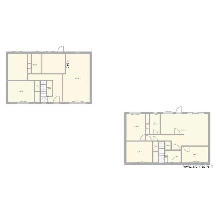 haut soleil rdc nv. Plan de 16  et 163 m²